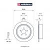MARSHALL M2000515 Диск тормозной Subaru Forester (SH, SJ) 08-, Impreza 07-, Legacy 09-, Outback 09- задний Marshall