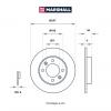 MARSHALL M2000516 Тормозной диск Citroen Berlingo 96- задн.
