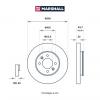 MARSHALL M2000517 M2000517_диск тормозной передн.!\ Hyundai Solaris II 17&gt;, Kia Rio IV 17&gt;