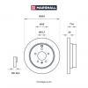 MARSHALL M2000521 Диск тормозной Chevrolet Captiva (C100, C140) 06-, Opel Antara (L07) 06- задний Marshall