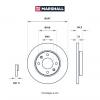 MARSHALL M2000522 M2000522_диск тормозной передн.!\ Citroen Xsara 97&gt;, Peugeot 206 02&gt; / 306 94&gt;