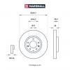 MARSHALL M2000523 M2000523_диск тормозной передний!\ Mazda CX7 2.3/2.2D 06&gt;