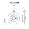 MARSHALL M2000532 M2000532_диск тормозной задн.!\ Nissan Note I 06&gt;, Renault Clio III 05&gt; / Megane II 03&gt;