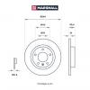 MARSHALL M2000543 M2000543_диск тормозной задний!\ Fiat Grande Punto 1.9D 05&gt;