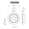 MARSHALL M2000549 M2000549_диск тормозной задн.!\ SsangYong Actyon I 06&gt; / Kyron 05&gt; / Rexton 02&gt;