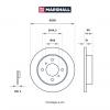 MARSHALL M2000550 M2000550_диск тормозной задн.!\ Nissan Almera II 00&gt; / Primera I, II 90&gt;
