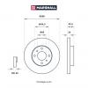MARSHALL M2000555 Диск тормозной Nissan Almera II (N16) 00-, Nissan Primera (P11) 96- пердений Marshall