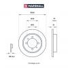 MARSHALL M2000558 Диск тормозной Mitsubishi Carisma 95-; Space Star I 98-; Volvo S40 I 95- задний Marshall