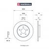 MARSHALL M2000566 Диск тормозной Ford Mondeo III 00-, Jaguar X-Type 01- задний Marshall