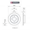 MARSHALL M2000570 Диск тормозной Hyundai Elantra (XD) 00-; Coupe I 96-, Matrix (FC) 01-10 задний Marshall