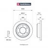 MARSHALL M2000574 Диск тормозной Mitsubishi Pajero III, IV 00- задний 300 x 22 Marshall