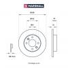 MARSHALL M2000575 Диск тормозной Renault Logan 04-, Sandero 08-14 передний 238 x 12 (-ABS) Marshall