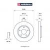 MARSHALL M2000576 Диск тормозной Nissan Juke (F15) 10-, Tiida (C12) 12-, Sentra 14- передний Marshall