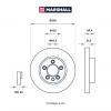 MARSHALL M2000590 Диск тормозной Porsche Cayenne I (957) 06-; VW Touareg I, II 02- передний левый Marshall