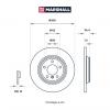 MARSHALL M2000610 Диск тормозной Audi A4 (B8) 07-, A5 (8T) 07-, A6 (C7) 10-, A7 (4G) 10-, задний Marshall