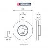 MARSHALL M2000613 M2000613_диск тормозной передний!\ BMW X5 3.0si 07-08
