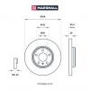 MARSHALL M2000615 M2000615_диск тормозной!\ Audi A4 B9 RS4 Quattro 17&gt;/Allroad B8 2.0TDI Quattro 09-16