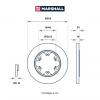 MARSHALL M2000619 M2000619_диск тормозной задн.!\ Ford Transit VIII 13&gt;