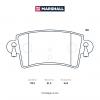 MARSHALL M2623669 Колодки тормозные Opel Movano A 98-; Renault Master II 98- задние дисковые Marshall
