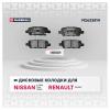 MARSHALL M2623814 M2623814_колодки дисковые задн.!\ Nissan Juke I 10&gt; / Murano I-III 03&gt; / Qashqai I 07&gt; / X-Trail I,