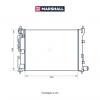 MARSHALL M4991039 Радиатор охлаждения Hyundai Solaris 17-; Kia Rio 17- АКПП Marshall