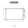 MARSHALL M4991080 Радиатор кондиционера Nissan X-Trail II (T31) 07- ()