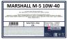 MARSHALL ML070520A MARSHALL M-5 10W40(20L)масло мотор.полусинт. API CI-4 plus/CH-4/SL ACEA E7 MB228.3/229.1M3275VDS-3