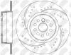 NIBK RN33005DSET Диск тормозной задний перфорированный к-т