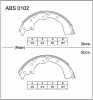 ALLIED NIPPON ABS0102 Колодки барабанные