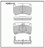 ALLIED NIPPON ADB3115 Колодки передние