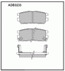 ALLIED NIPPON ADB3233 Колодки задние