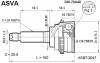ASVA DW-72A40 Шрус наружный с кольцом ABS 19х46х23
