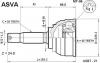 ASVA MT06 ШРУС НАРУЖНЫЙ 25x50x25