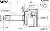 ASVA MT38A43 ШРУС НАРУЖНЫЙ 29x57x25