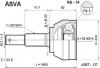 ASVA NS14 ШРУС НАРУЖНЫЙ 23x52x25