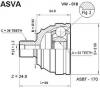ASVA VW018 ШРУС НАРУЖНЫЙ 33x60x38