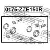FEBEST 0175-ZZE150R Ремкомплект суппорта тормозного заднего