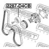 FEBEST 2287-D4CB Ролик натяжной