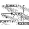 FEBEST FDAB-015 Сайлентблок заднего продольного рычага