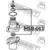 FEBEST HSB-063 Втулка заднего амортизатора