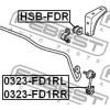 FEBEST HSB-FDR Втулка заднего амортизатора