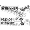 FEBEST HSB-YH2F Втулка переднего стабилизатора