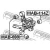 FEBEST MAB-114Z Сайлентблок задней цапфы