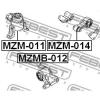 FEBEST MZMB-012 Сайлентблок левой подушки двигателя