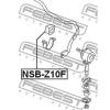 FEBEST NSB-Z10F Втулка переднего стабилизатора