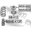 FEBEST NSS033 ОПОРА ПЕРЕДНЕГО АМОРТИЗАТОРА ЛЕВАЯ