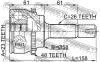 FEBEST 0110ZZE120A48 0110-ZZE120A48_шрус наружн.23x58x26/ Toyota Avensis AZT250/CDT250 03]