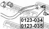 FEBEST 0123035 ТЯГА СТАБИЛИЗАТОРА ПЕРЕДНЯЯ ПРАВАЯ (TOYOTA CROWN GS131 1987-1995 TOYOTA CROWN/CROWN MAJESTA UZS141 1