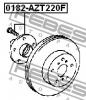 FEBEST 0182AZT220F СТУПИЦА ПЕРЕДНЯЯ (TOYOTA AVENSIS AT220/ZZT220 1997-2003 TOYOTA CELICA ZZT230 1999-2006 TOYOTA COROLL