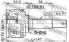 FEBEST 0210043A42 ШРУС НАРУЖНЫЙ 19x48x23 (NISSAN CUBE Z10 1998-2002 NISSAN MICRA MARCH K11 1992-2002) FEBEST